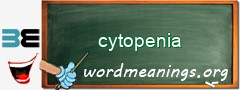WordMeaning blackboard for cytopenia